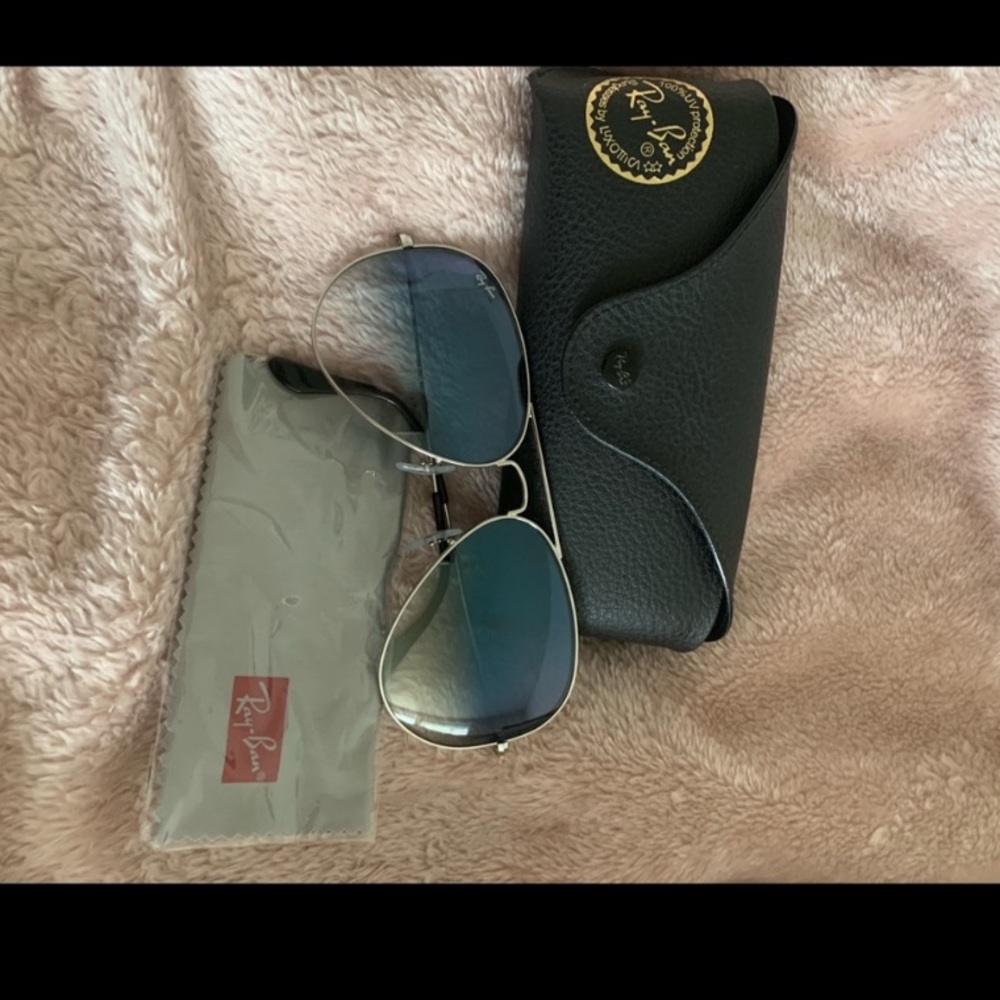 Blue fade ray bans 62mm